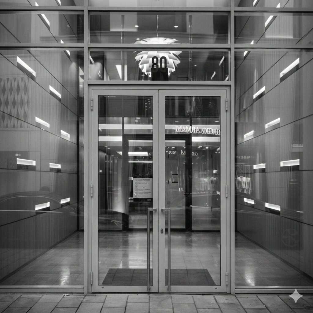 Porte technique métallique vitrée pour hall - AGN Distri Bat